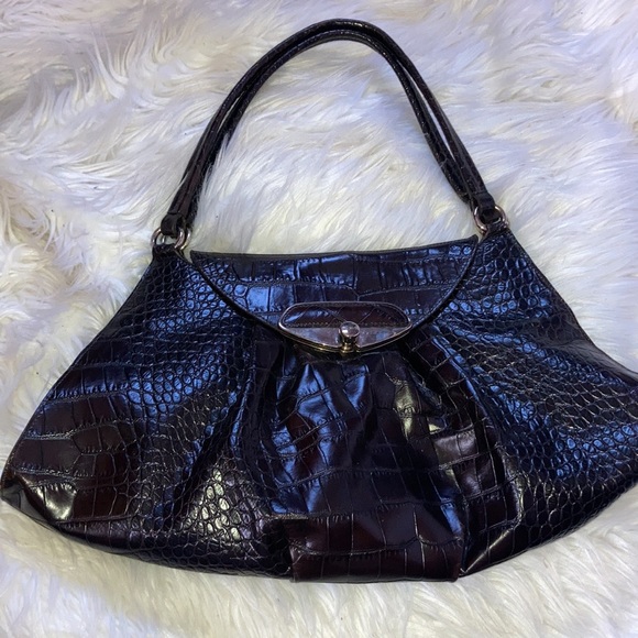 Furla Brera croc embossed shoulder bag - Picture 7 of 13